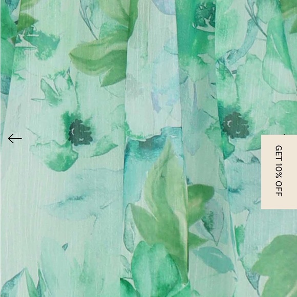 Brand New! Sundae Muse Melody Dress Green Lily! Floral Midi Dress! - Picture 5 of 7